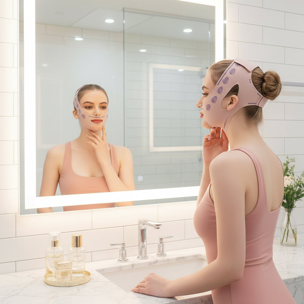Bandeau amincissant visage - Masque pour lifting du visage réutilisable