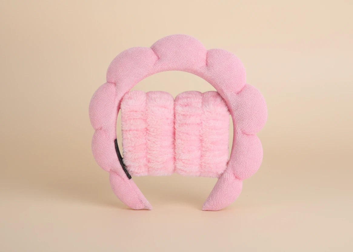 1/3 pièces bracelets et bandeau microfibre - Idéal pour vos Skincare