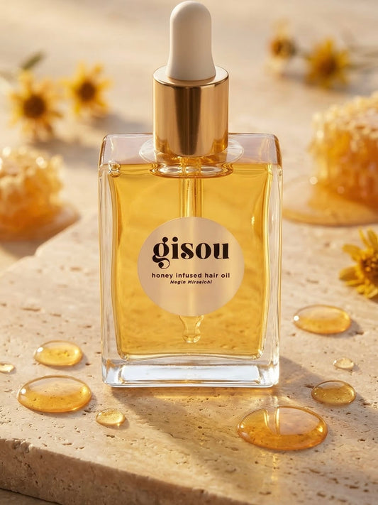 Huile capillaire infusée au miel Gisou - soins cheveux revitalisant et anti-frisotti