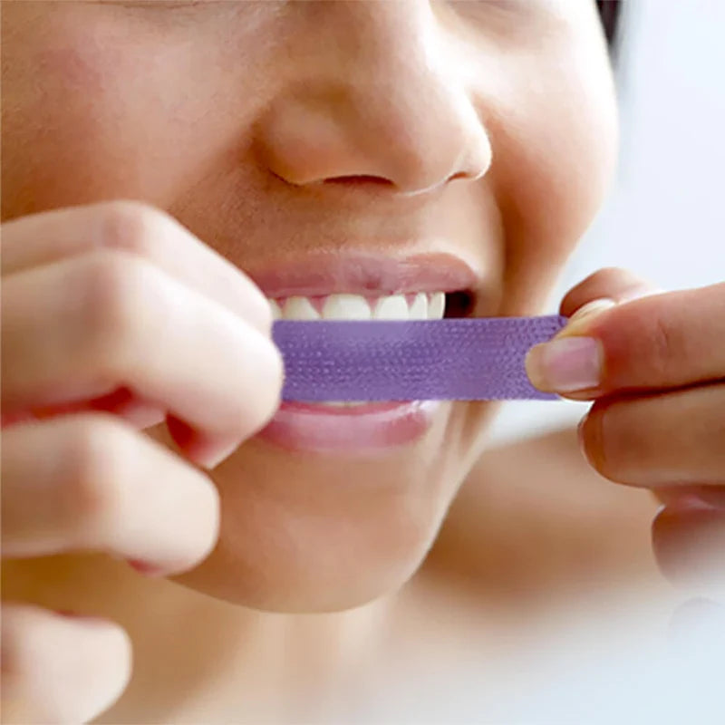 Bandes violettes blanchissantes pour les dents - éliminent les taches et diminue le jaunissement