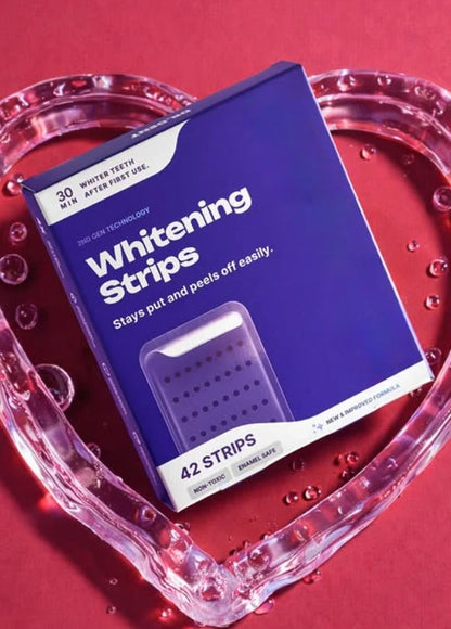 Bandes violettes blanchissantes pour les dents - éliminent les taches et diminue le jaunissement