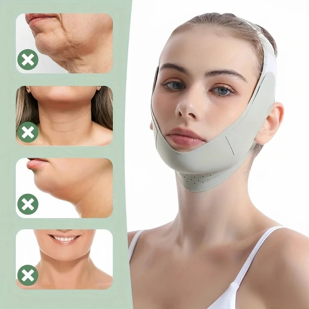 Bandeau amincissant réutilisable pour le visage - Sculpte le menton et les joues