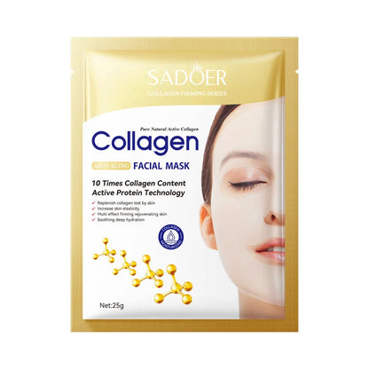 10Pcs Masque Facial Anti-age au collagène - SkinCare Coréenne