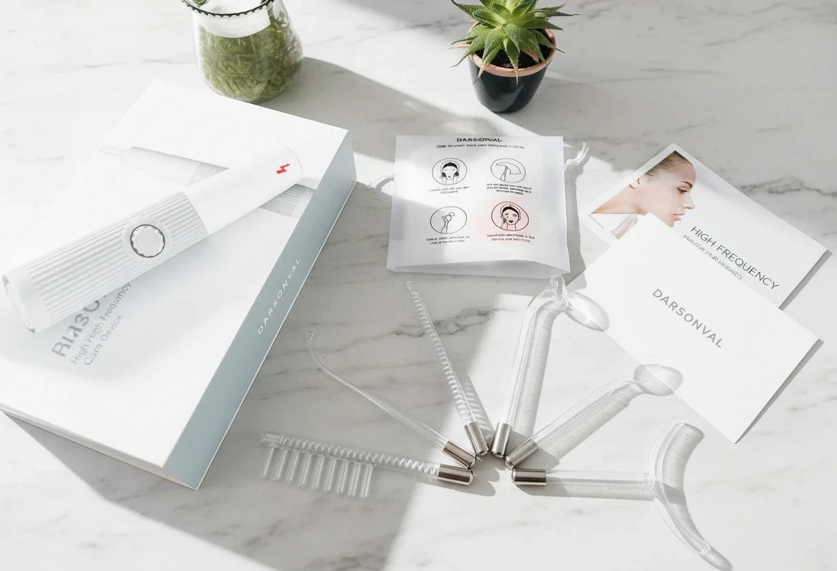 Darsonval Kit pour le corps et cheveux haute fréquence - Thérapie 6 en 1