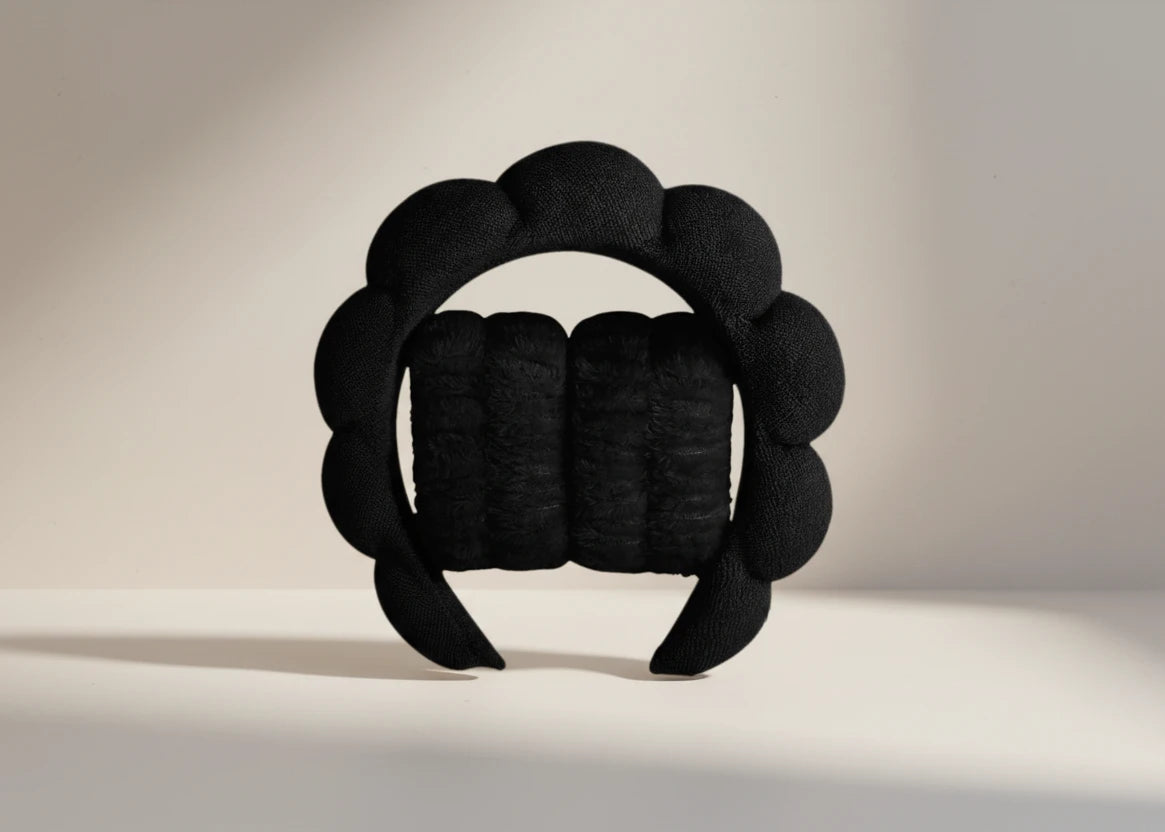 1/3 pièces bracelets et bandeau microfibre - Idéal pour vos Skincare