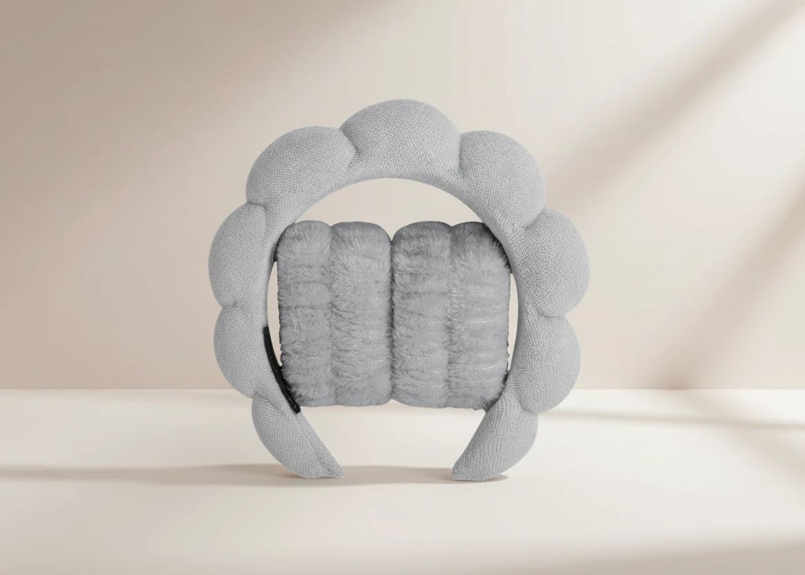 1/3 pièces bracelets et bandeau microfibre - Idéal pour vos Skincare