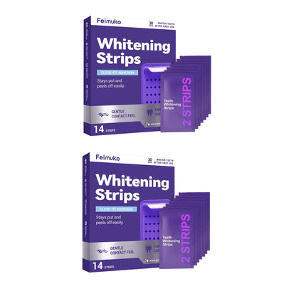 Bandes violettes blanchissantes pour les dents - éliminent les taches et diminue le jaunissement