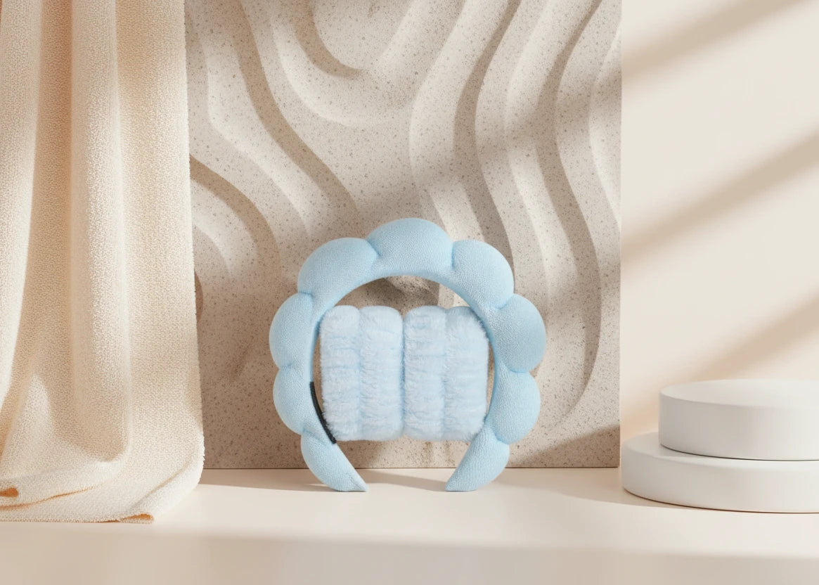 1/3 pièces bracelets et bandeau microfibre - Idéal pour vos Skincare