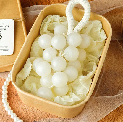 Savon fait à la main en forme de raisin pour le visage et le corps - Bouquets de raisin tissés à la main