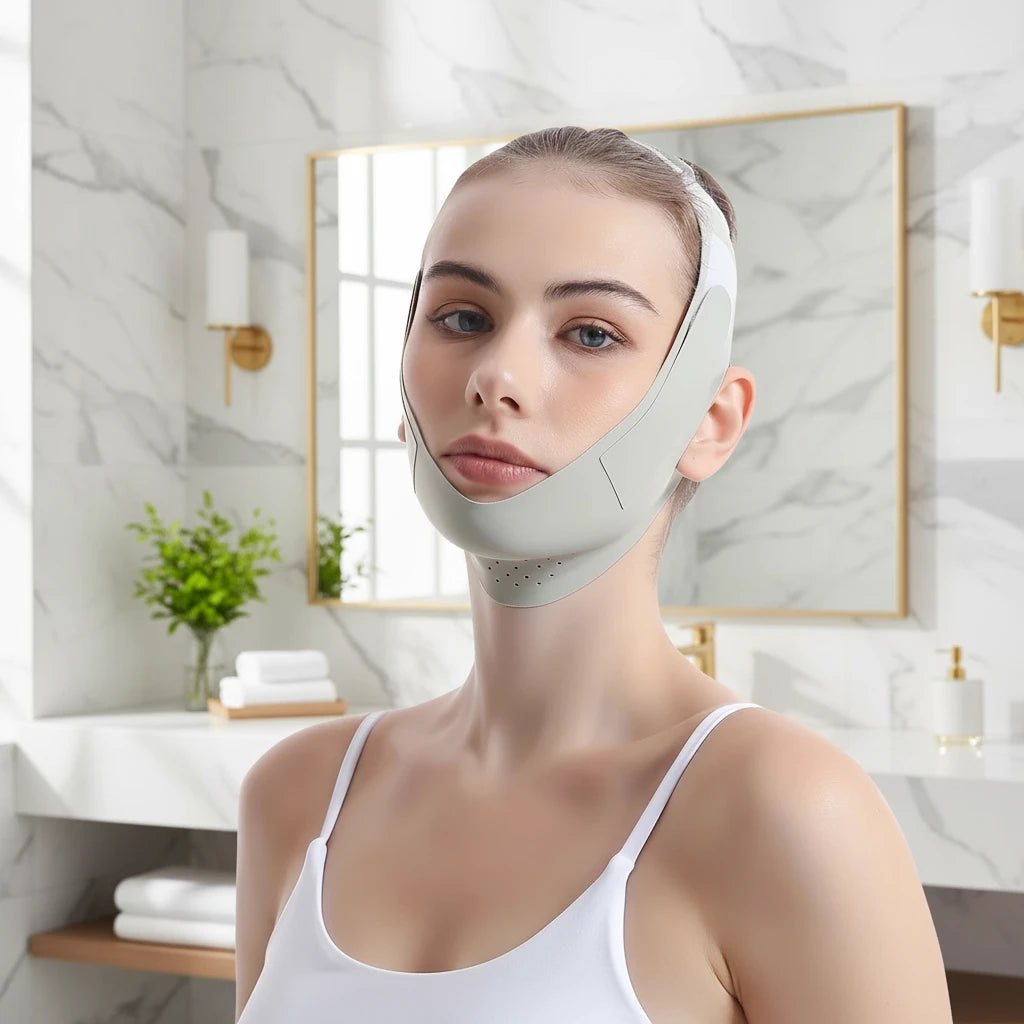 Bandeau amincissant réutilisable pour le visage - Sculpte le menton et les joues