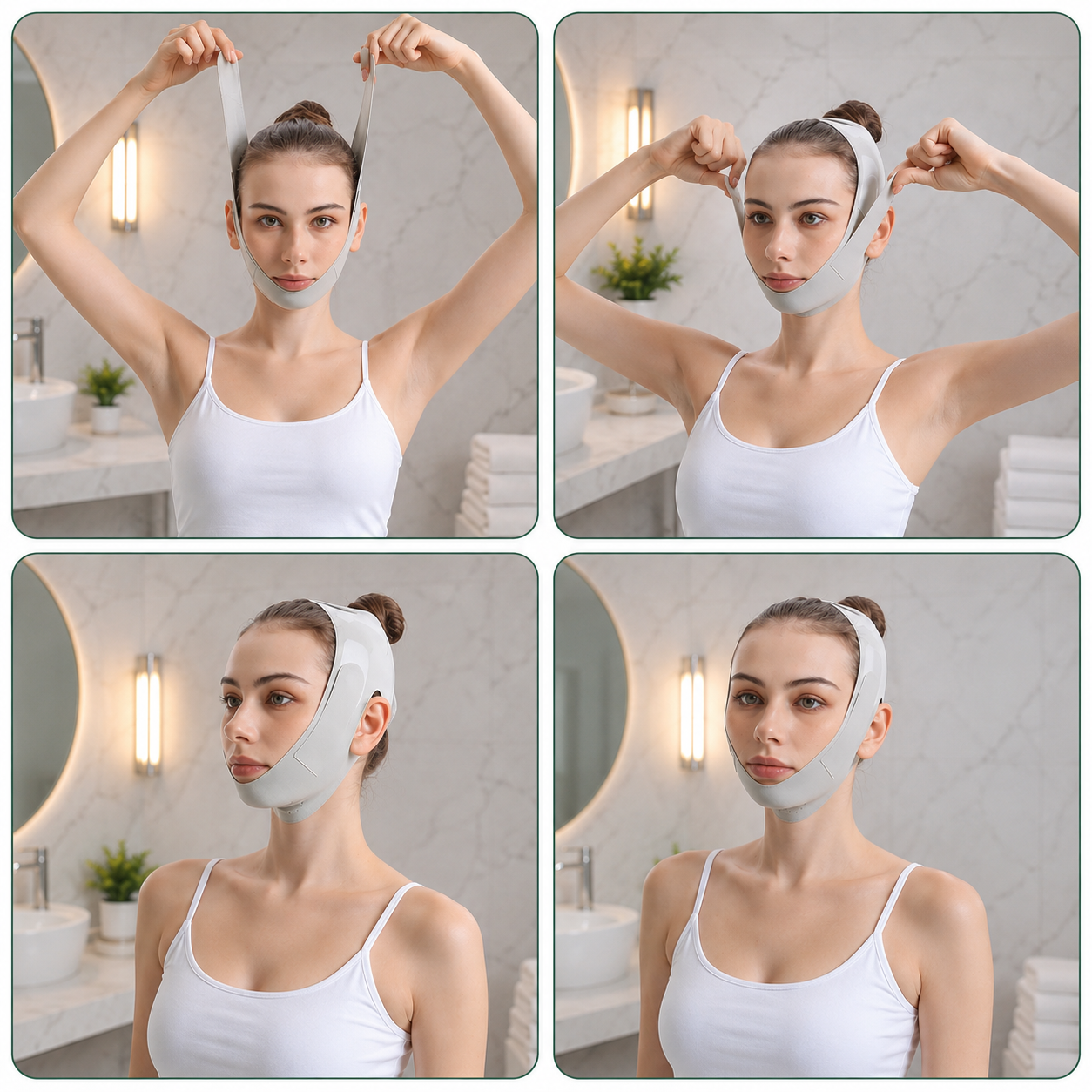 Bandeau amincissant réutilisable pour le visage - Sculpte le menton et les joues
