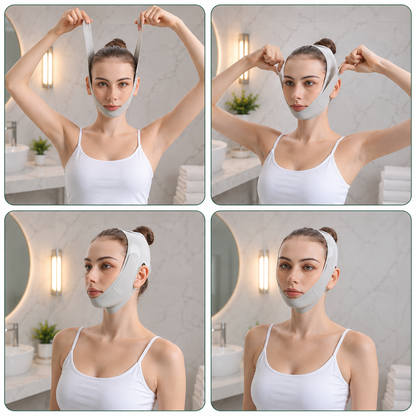Bandeau amincissant réutilisable pour le visage - Sculpte le menton et les joues